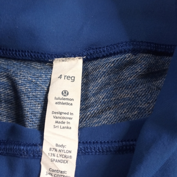 LULULEMON BARRE PULSE PANT LIMITLESS BLUE/REVERSIBLE SLUB DENIM LIMITLESS BLUE 4 - Picture 3 of 15